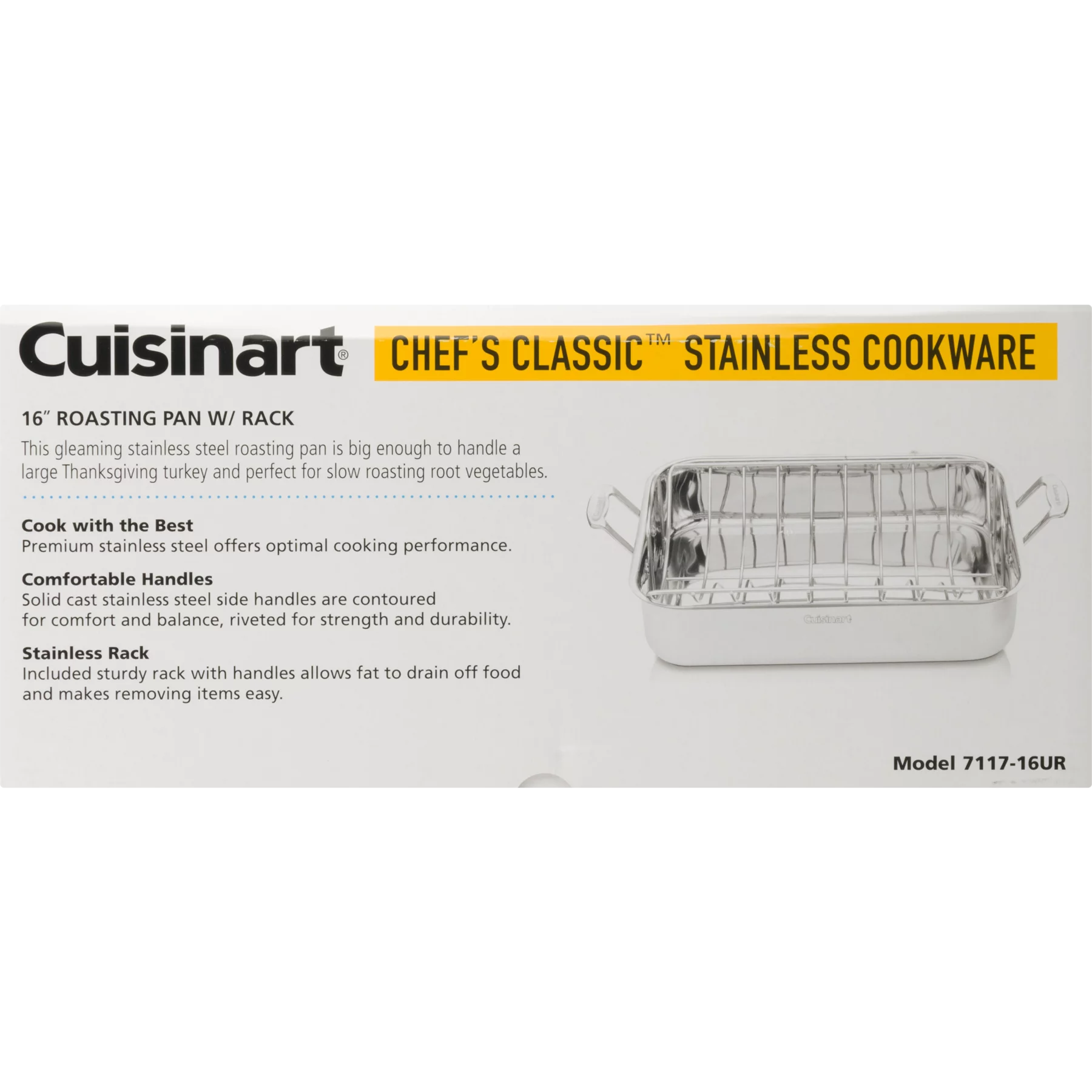 Stainless Steel 16" Roasting Pan with Rack Z2453