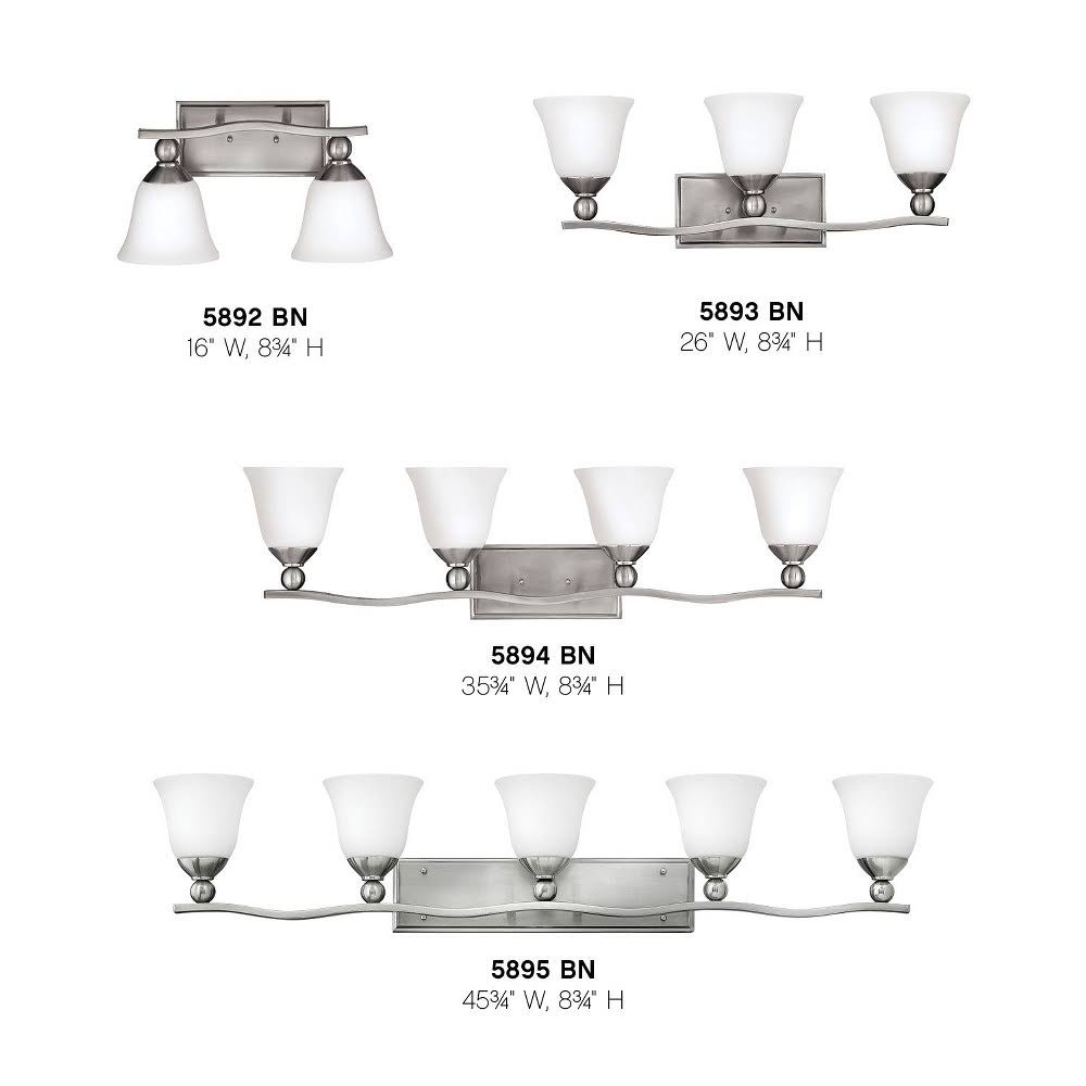 Brushed Nickel 2 Light Bath F8941