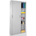 Sliding Door Storage Cabinet Dove Gray F681