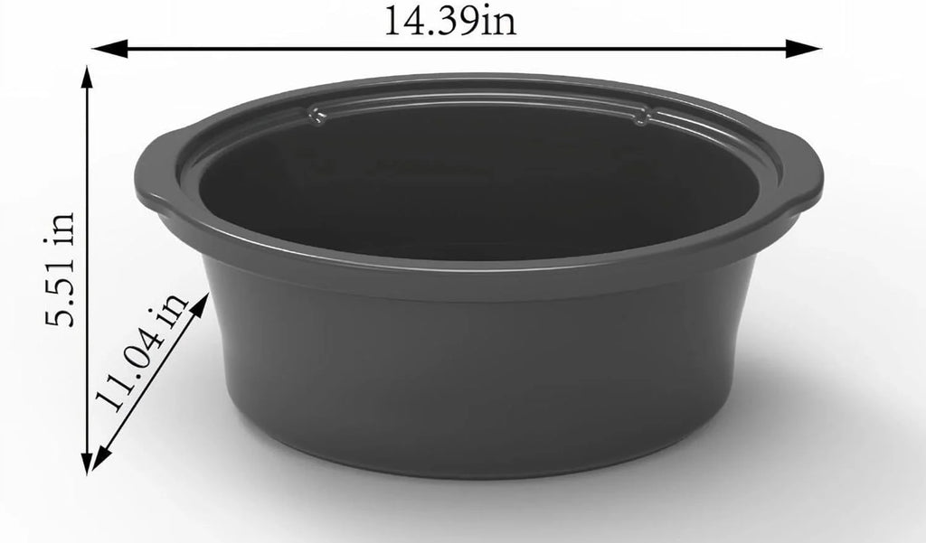 6 Quart Oval Stainless Steel Slow Cooker with Glass Lid G9164