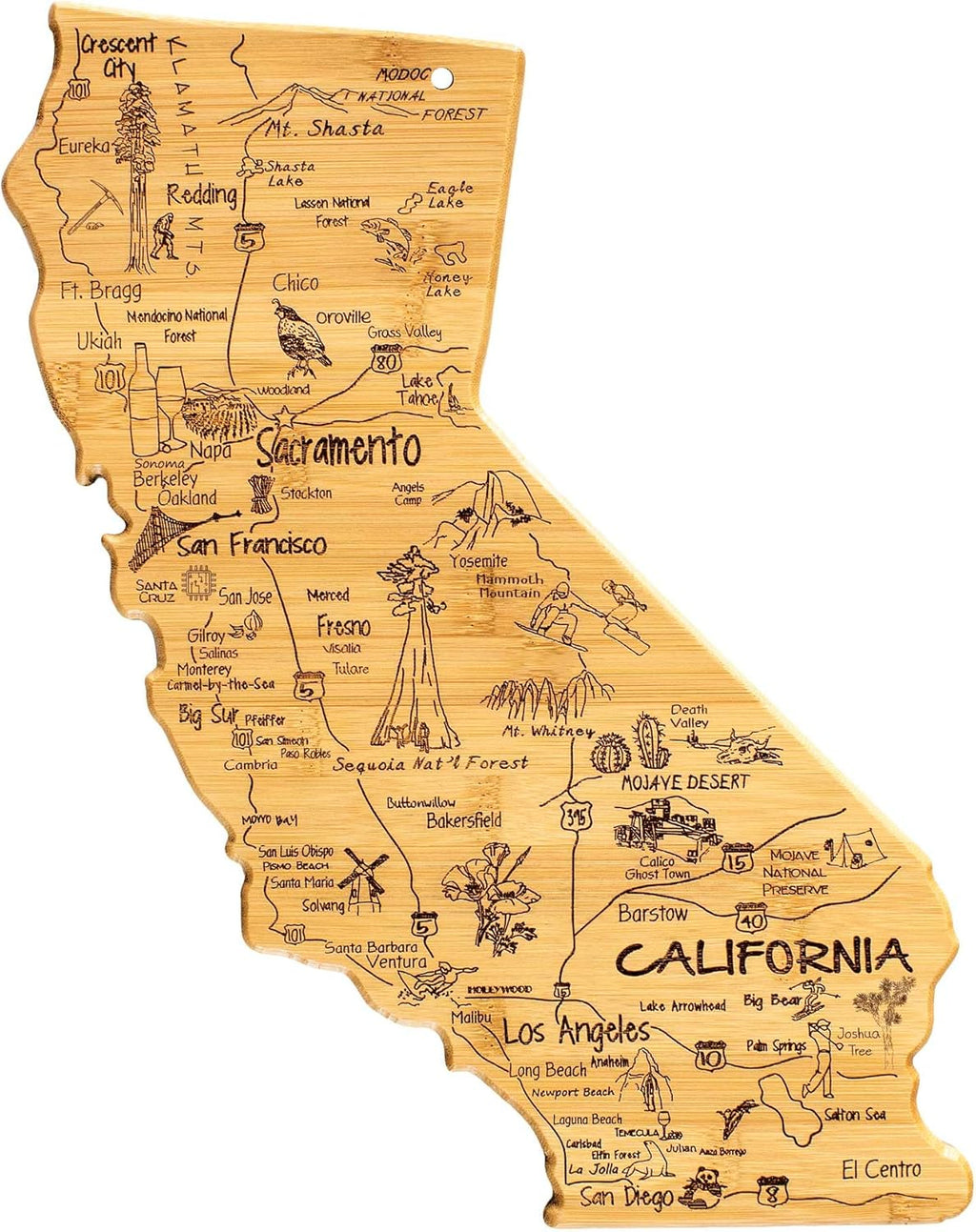 California State Shaped Serving and Cutting Board Y7380