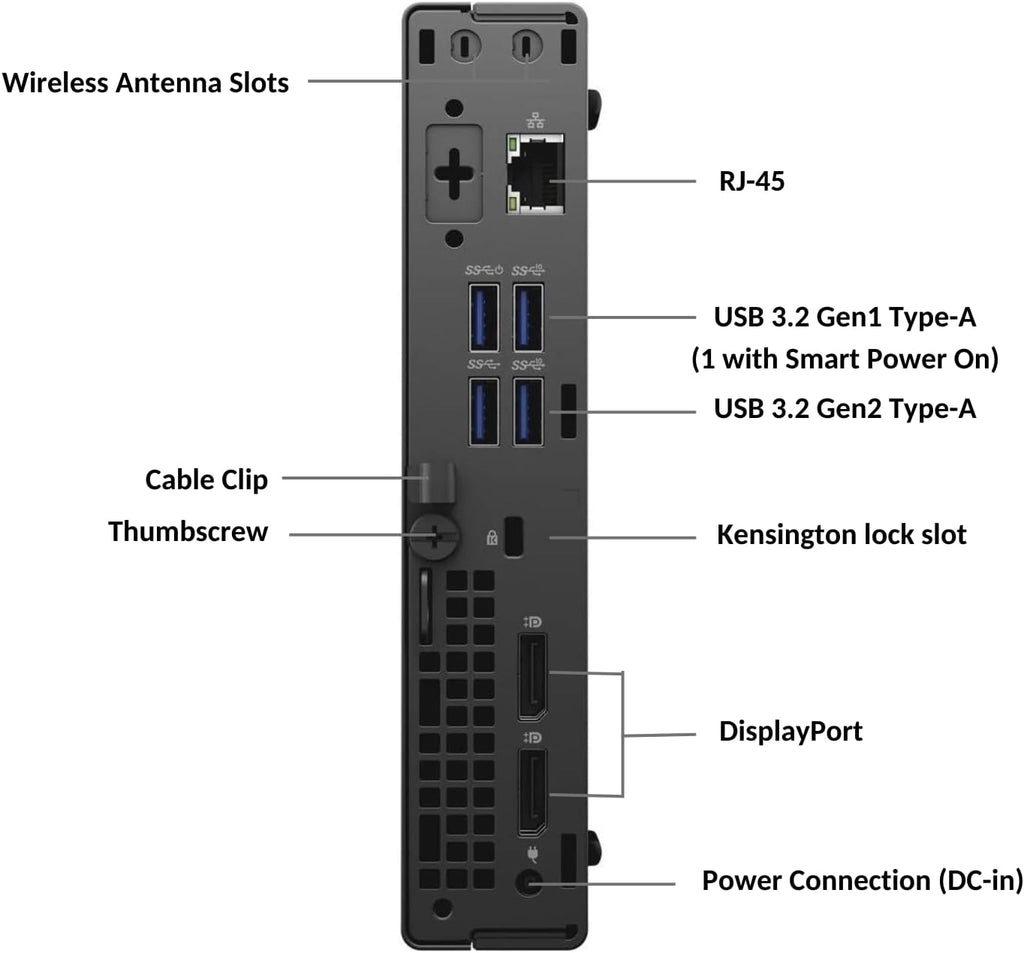 Dell OptiPlex 3080 Micro Form Factor Business Desktop, Intel Core i5-10500T, 16GB DDR4 RAM, 512GB SSD, WiFi, HDMI, Bluetooth, Windows 10 Pro B609