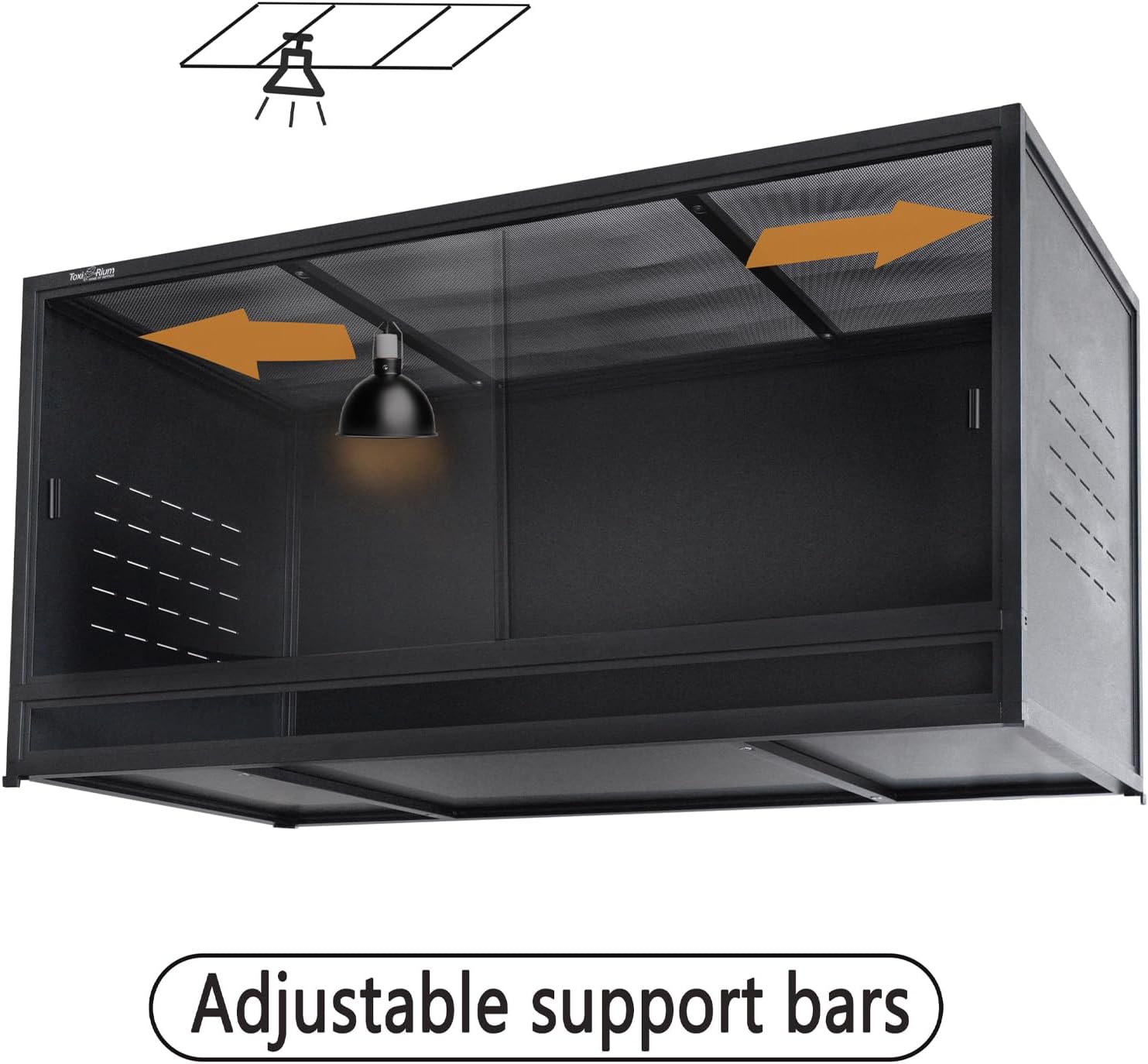 PVC Reptile Enclosure 48"x24"x24" 120 Gallon Large Tank with Sliding Tempered Glass Doors T6049