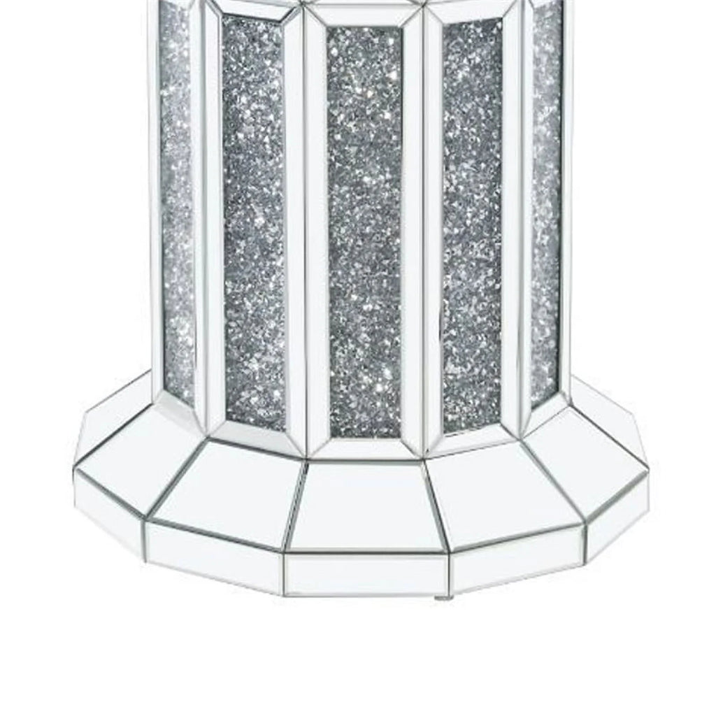 Round Glass Top Dining Table with Silver Base K80132