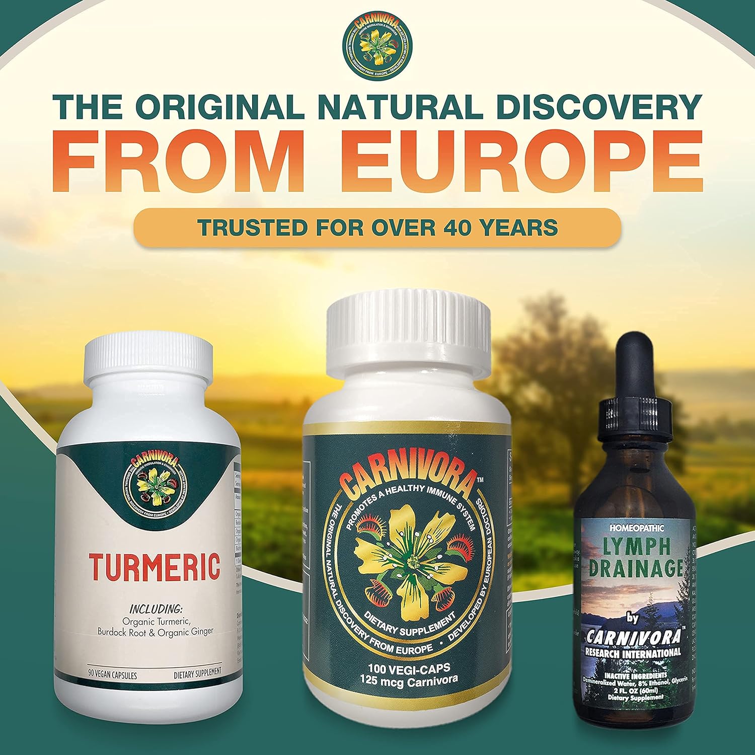 Triple Play Bundle with 1 Bottle Vegi-Caps, 1 Bottle Lymph Drainage, and 1 Bottle Turmeric R318707