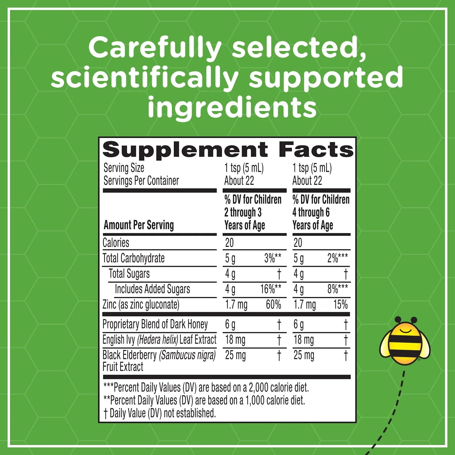 Kids Cough + Mucus Daytime with Honey, Ivy Leaf, Zinc & Elderberry, Mixed Berry, 4FL Oz G708753