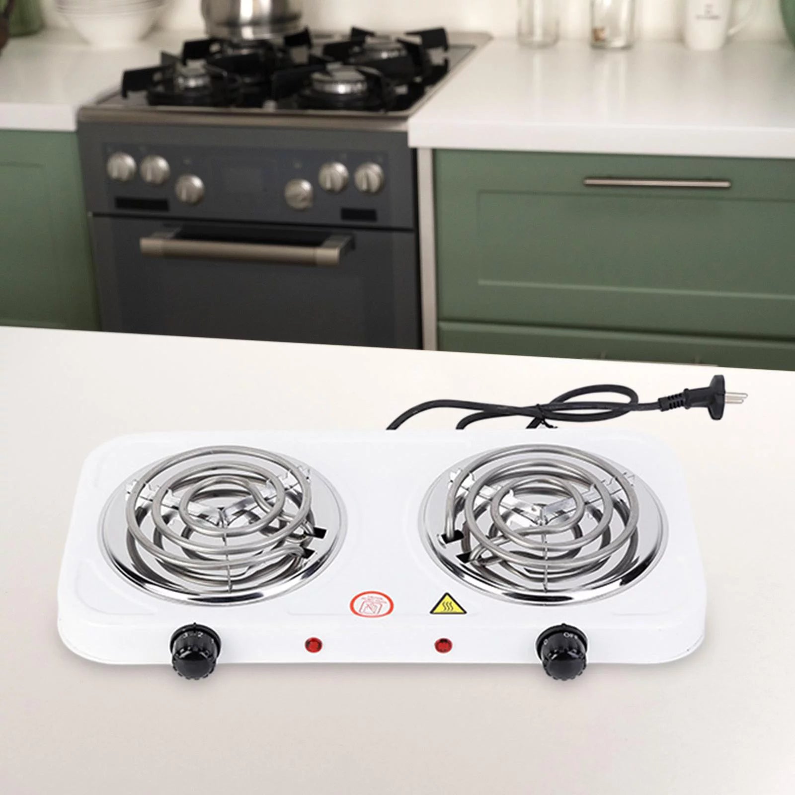 Compact Double Burner Electric Cooktop 2000W K3410