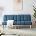 Blue Corduroy Convertible Folding Sleeper Loveseat Sofa A117948