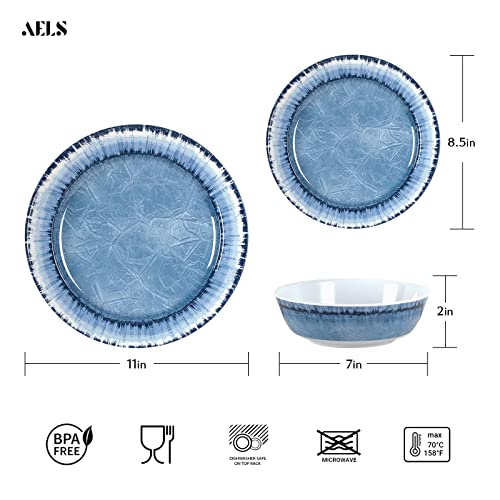 Melamine Dinnerware Set of 12 Pcs, Sage Green R105