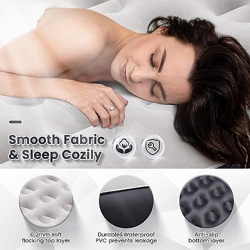 Queen Air Mattress with Built-in Battery Pump W7415