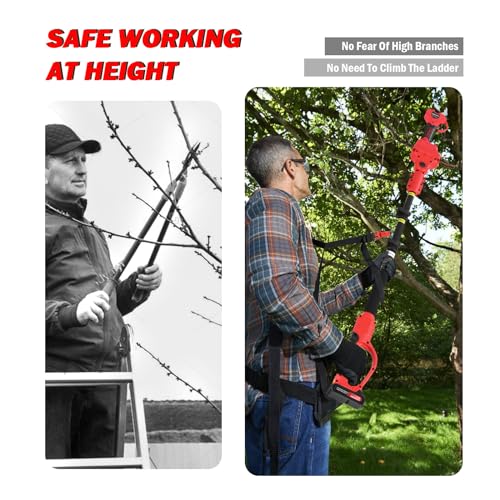 Electric Pruning Shears with LCD Display, Cordless, 2 Rechargeable 2Ah Lithium Batteries, 1.2 Inch Cutting Diameter O711674