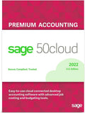 Sage 50cloud Premium Accounting 2022 U.S. 2-User One Year Subscription Cloud Connected Accounting Software B4085