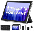 Silvery 10 Inch Tablet with 6GB RAM 64GB ROM Keyboard Mouse Q695607