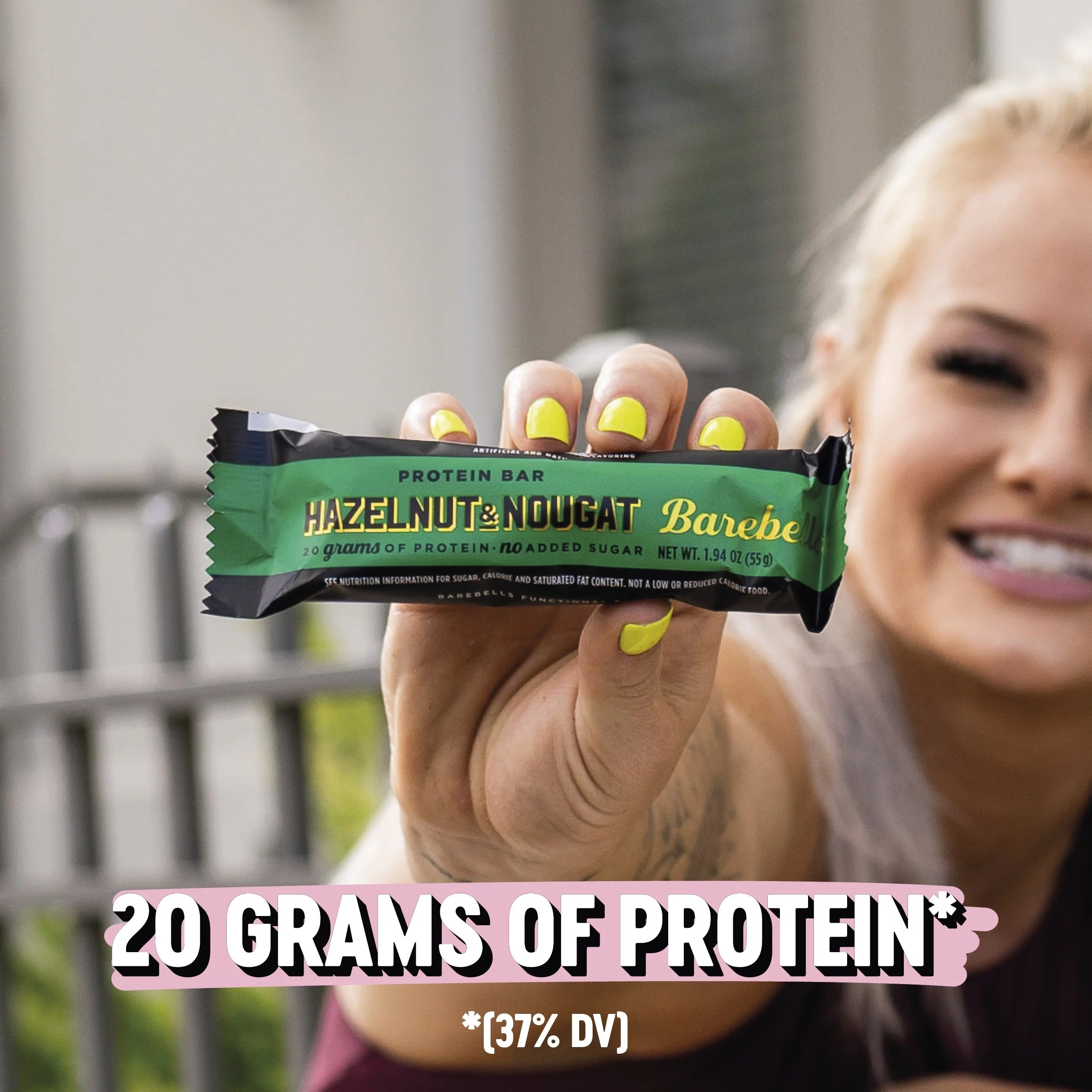 12 Count 1.9oz Hazelnut & Nougat Protein Bars B980855