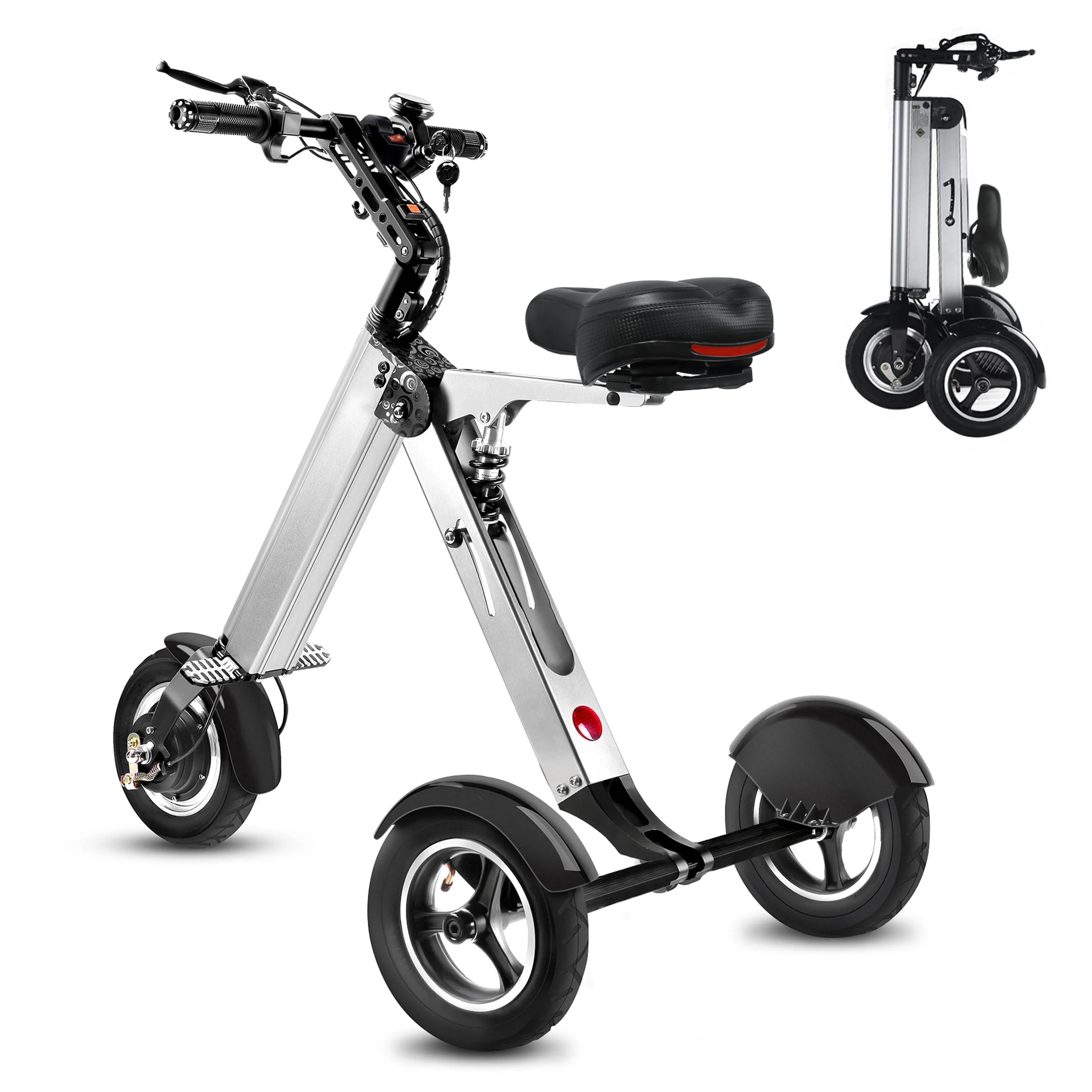 Electric Scooter Mini Tricycle Foldable 3 Wheel Mobility Scooter with Reverse Function N268959
