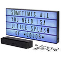 Mini Rainbow Color Changing Light Up Letter Board Sign with 100 Letters and Symbols, 3 Modes, 8"x6" E828409