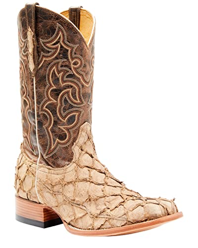 Men's Exotic Pirarucu Western Boot Broad Square Toe B28271
