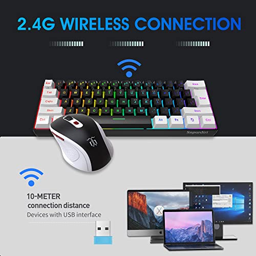 60% Wireless Gaming Keyboard and Mouse Combo U66810