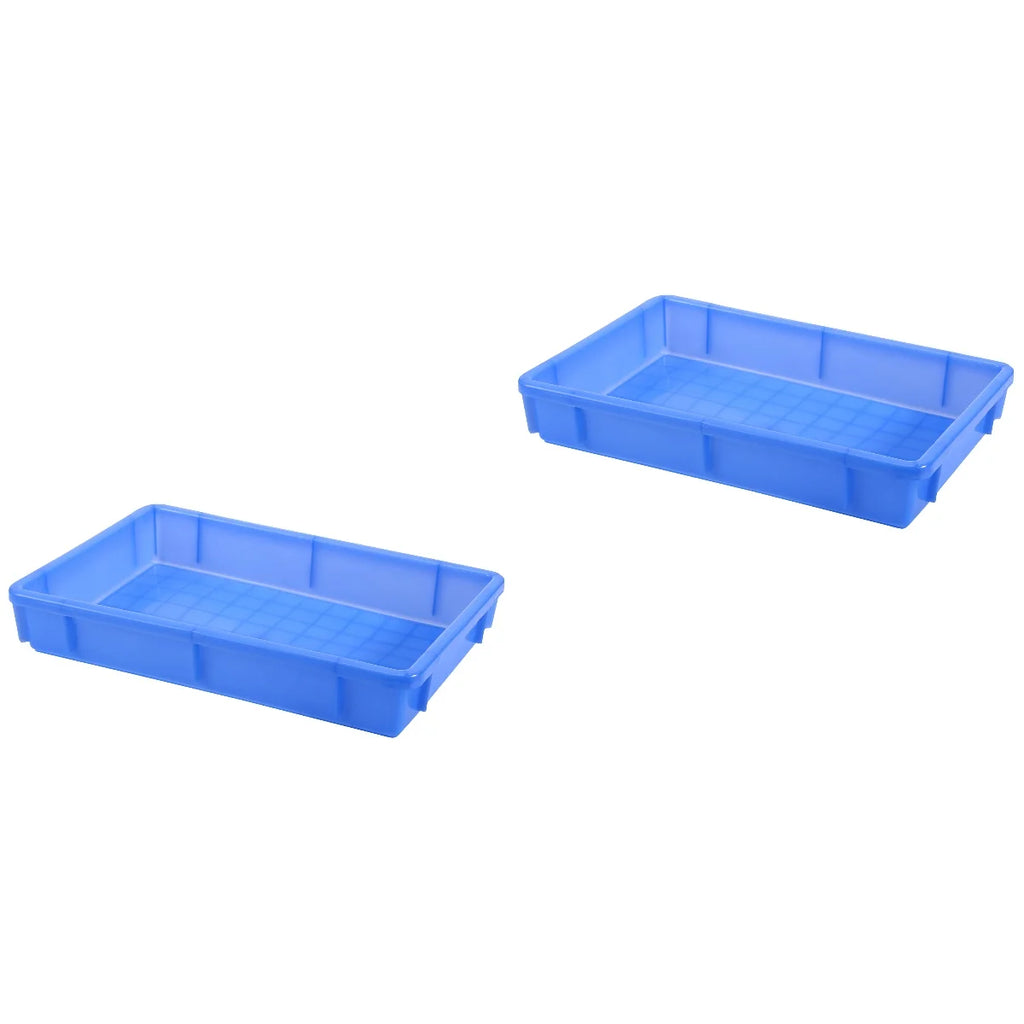 2pcs Rectangle Plastic Storage Box S656075