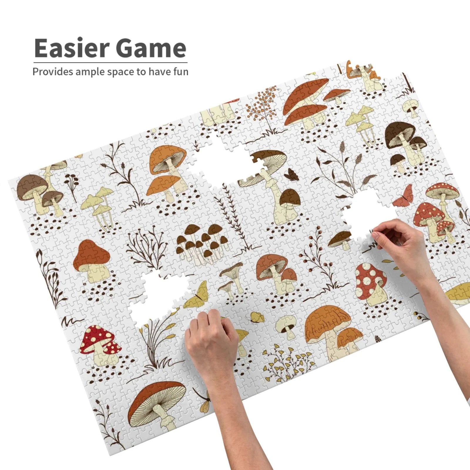 1000 Pieces Jigsaw Puzzles Mushrooms And Butterflies N28496