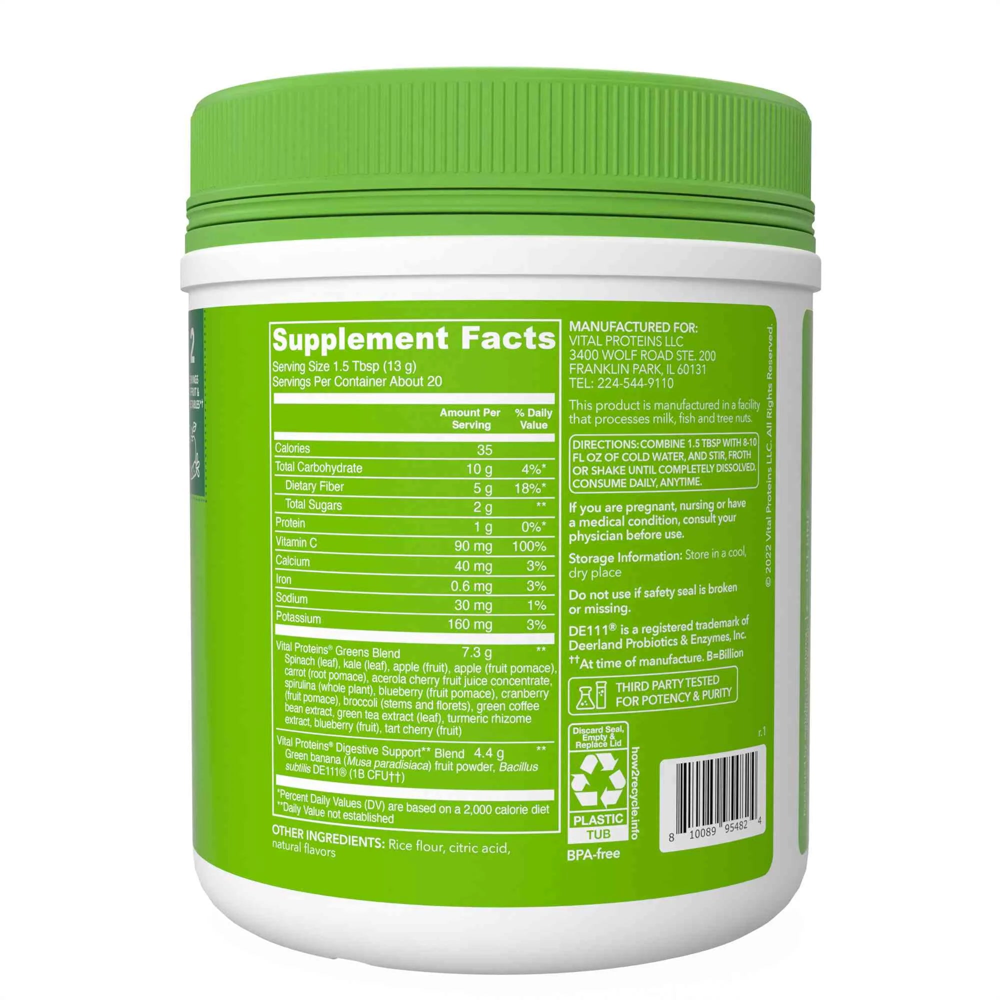 9.34 oz Green Apple Daily Greens J9002