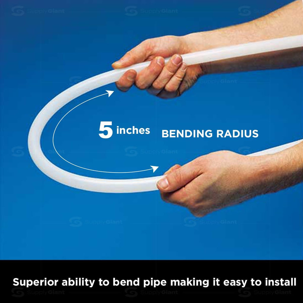 1/2 Inch X 100 Feet White PEX Pipe Tubing Coil U391