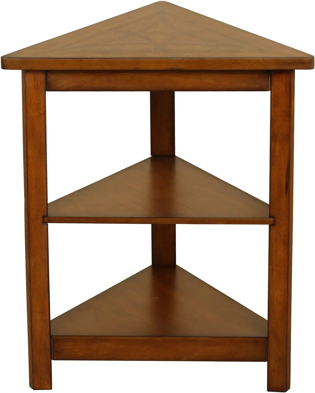 Walnut Triangle Accent Table Z5524