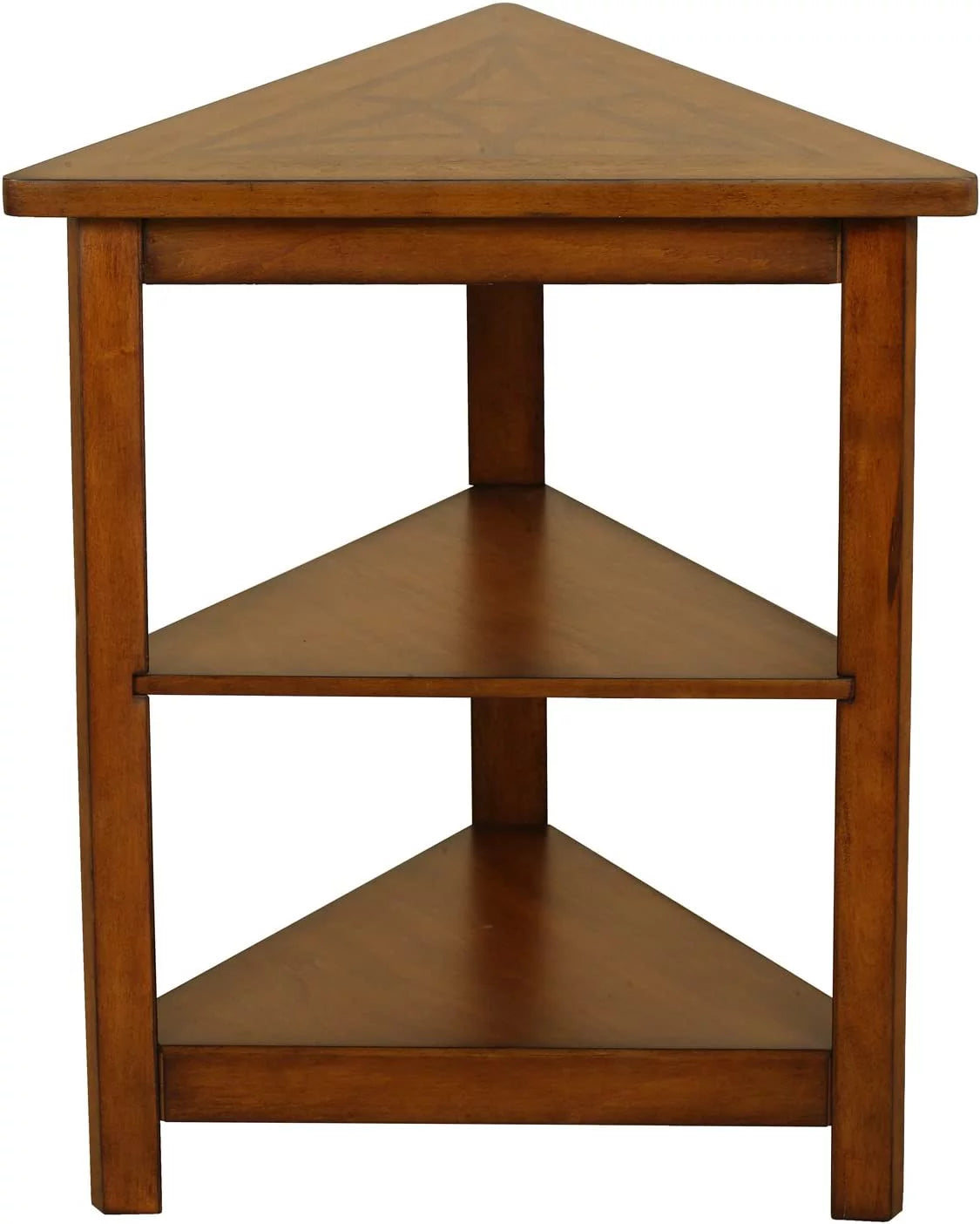 Walnut Triangle Accent Table Z5524