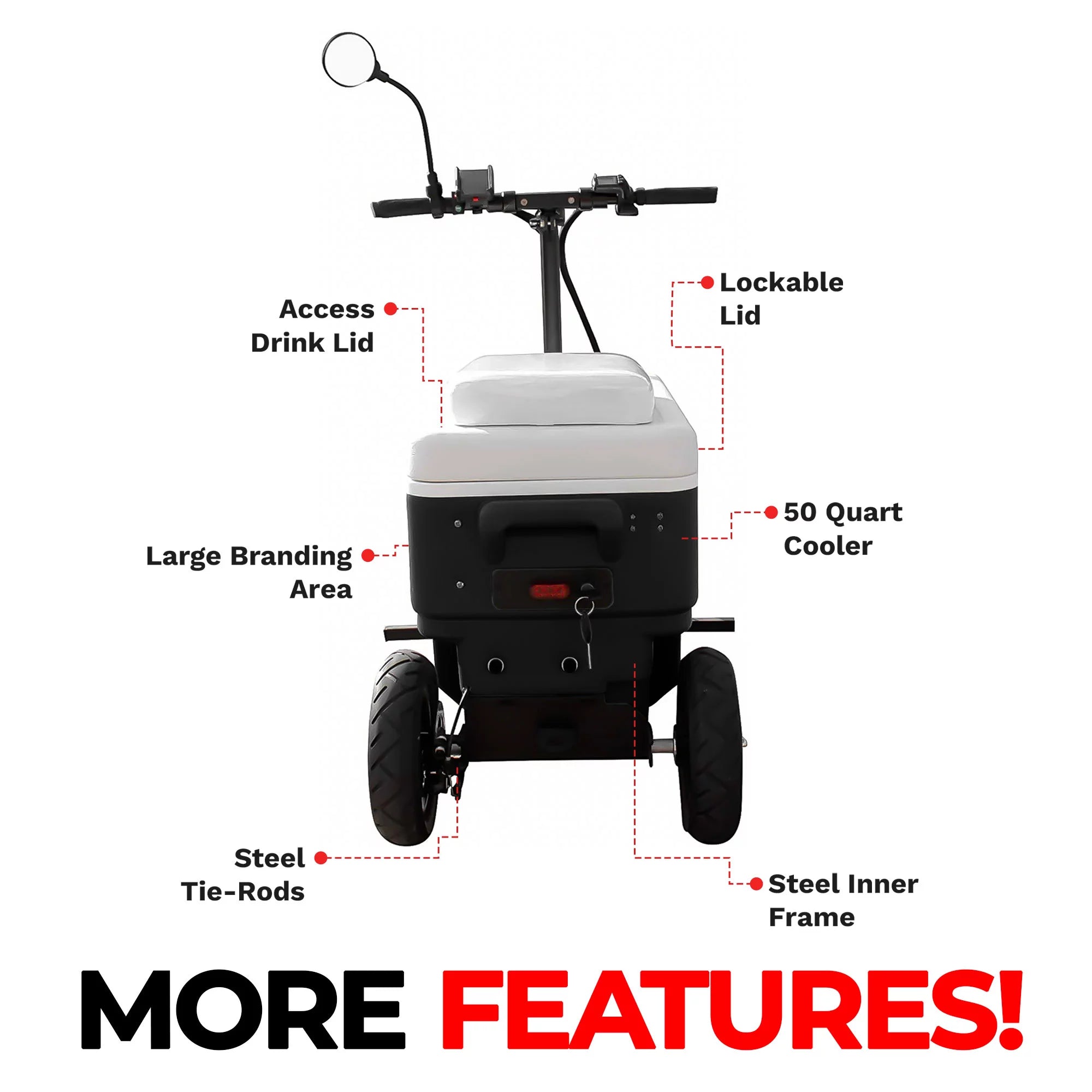 Motorized Ice Chest Scooter, 13 MPH Top Speed R436