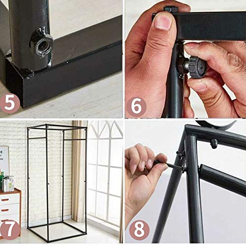 Movable Changing Room with Shading Fabric Cloth and Metal Frame (Grey, 85x85x200cm) R46568
