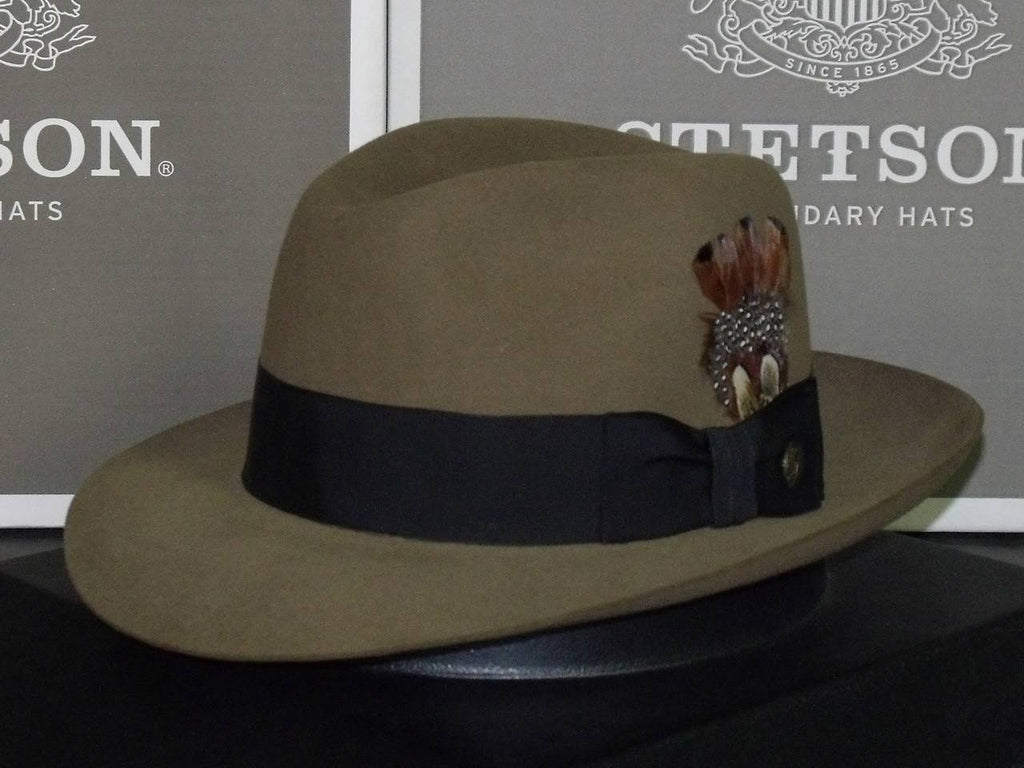 Gray Fur Felt Fedora Hat J55913