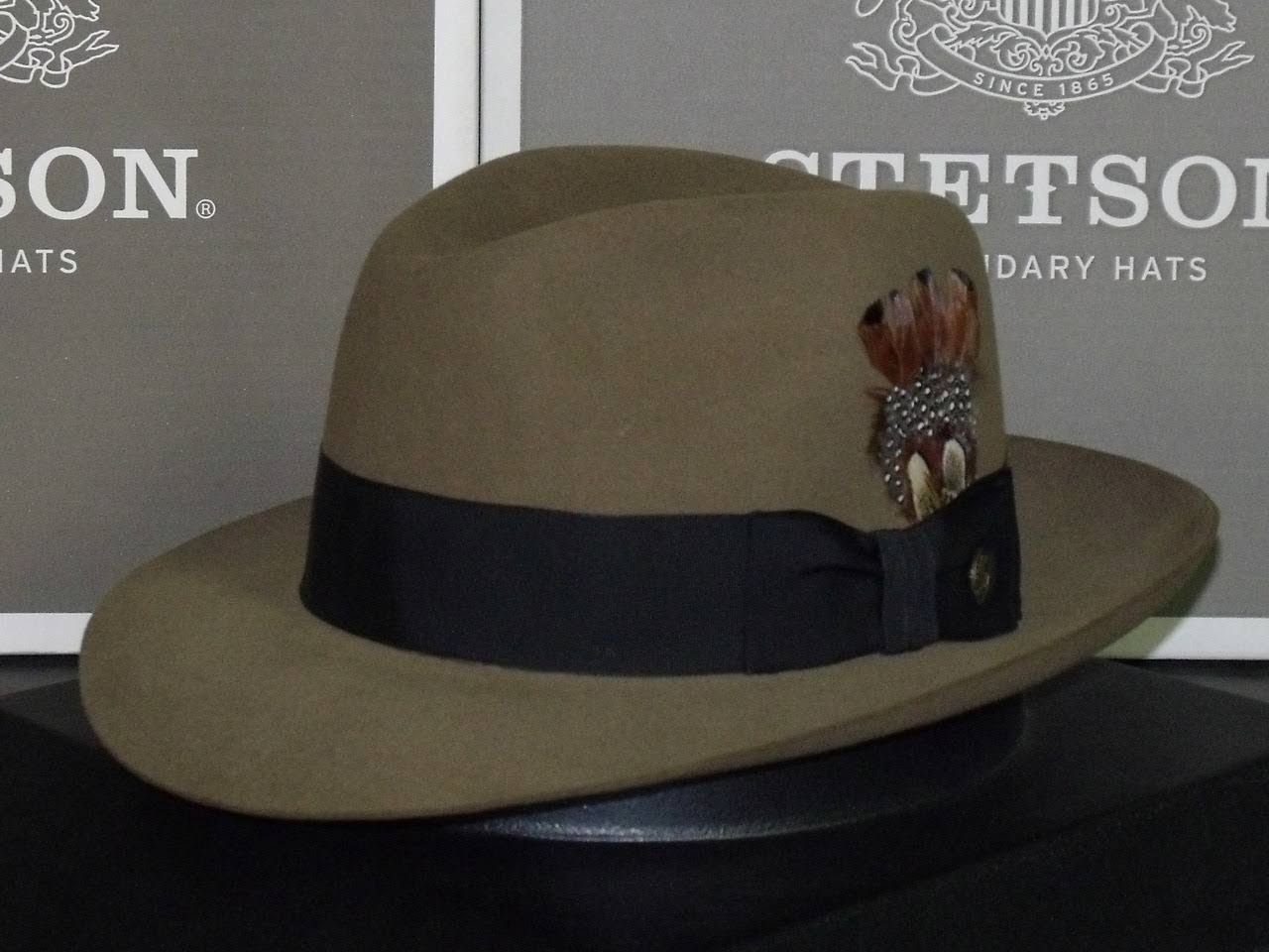 Gray Fur Felt Fedora Hat J55913