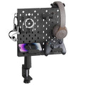 Modular Headphone and Controller Holder, Clamp-on Pegboard, Rotatable Controller Stand with Cable Hooks, 3Pcs Pegboard, Red E705903