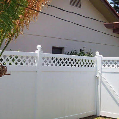 Vinyl Privacy Fence Panel Kit 6ft. H x 8ft. W White Q763054
