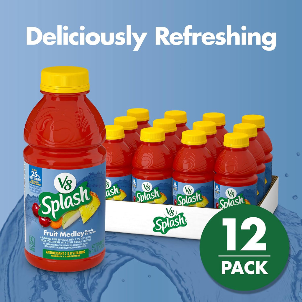 16 FL OZ Fruit Medley Flavored Juice Beverage (Pack of 12) H290