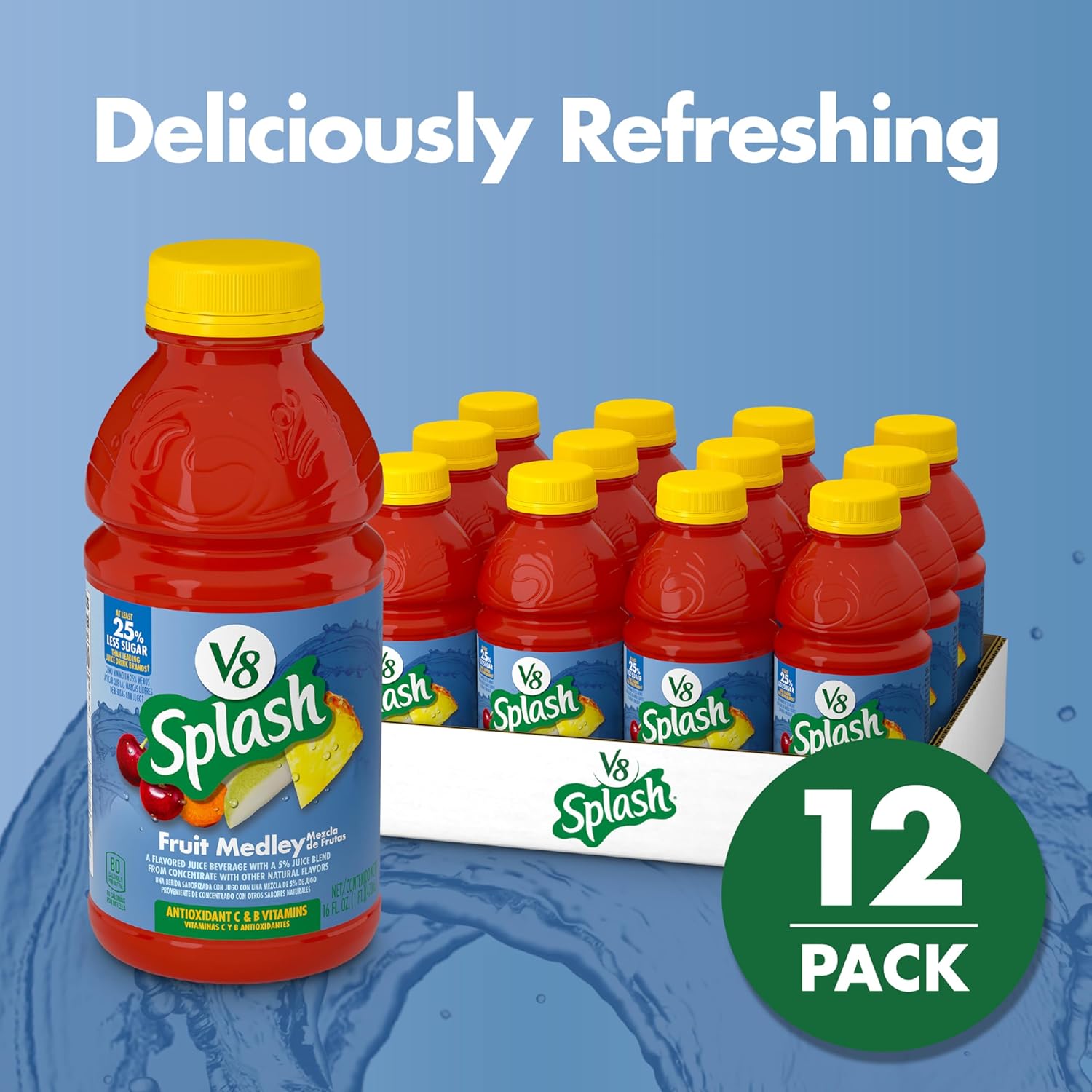 16 FL OZ Fruit Medley Flavored Juice Beverage (Pack of 12) H290