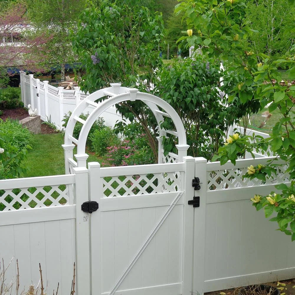 Vinyl Privacy Fence Panel Kit 6ft. H x 8ft. W White Q763054