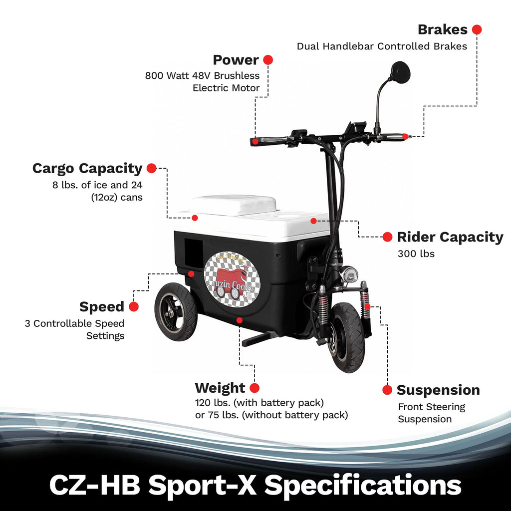 Motorized Ice Chest Scooter, 13 MPH Top Speed R436
