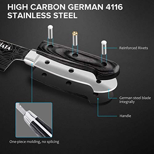 10 Inch German High Carbon Stainless Steel Chef Knife with Micarta Handle A929268