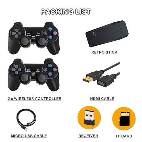 20,000+ Games 4K HDMI Output Video Game Console with Dual Controllers L9678