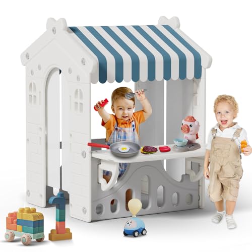 Kids Playhouse with Kitchen Toys Set Blue G286