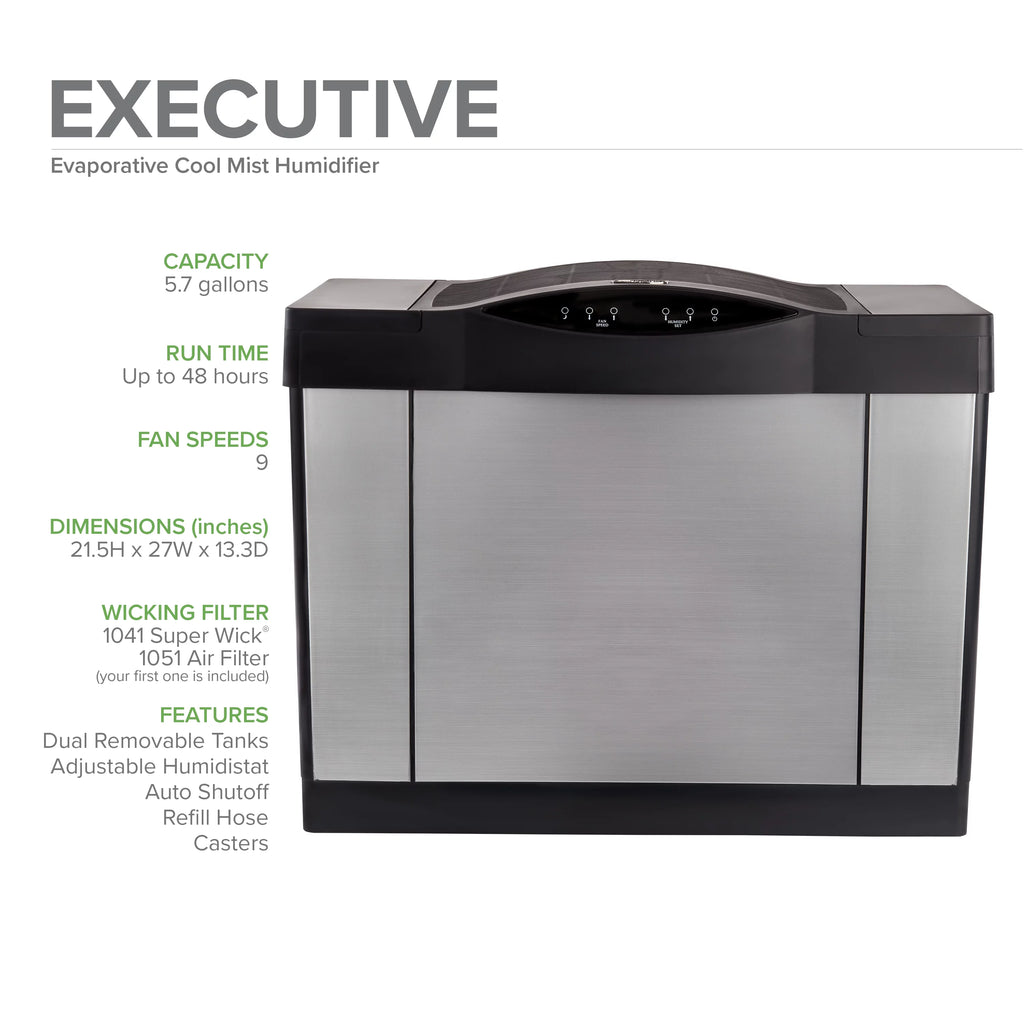 Brushed Nickel Console Evaporative Humidifier P9074