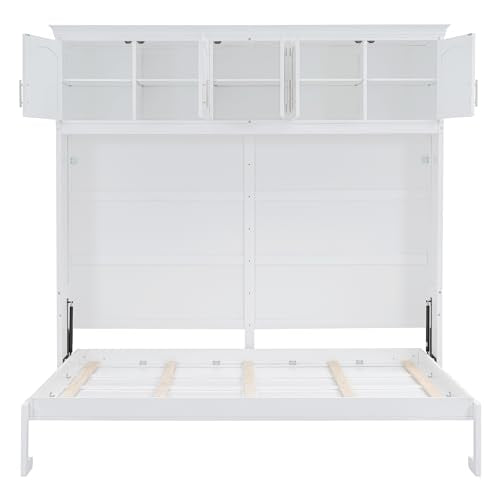 Full Size Murphy Cabinet Bed with Drawer Y605