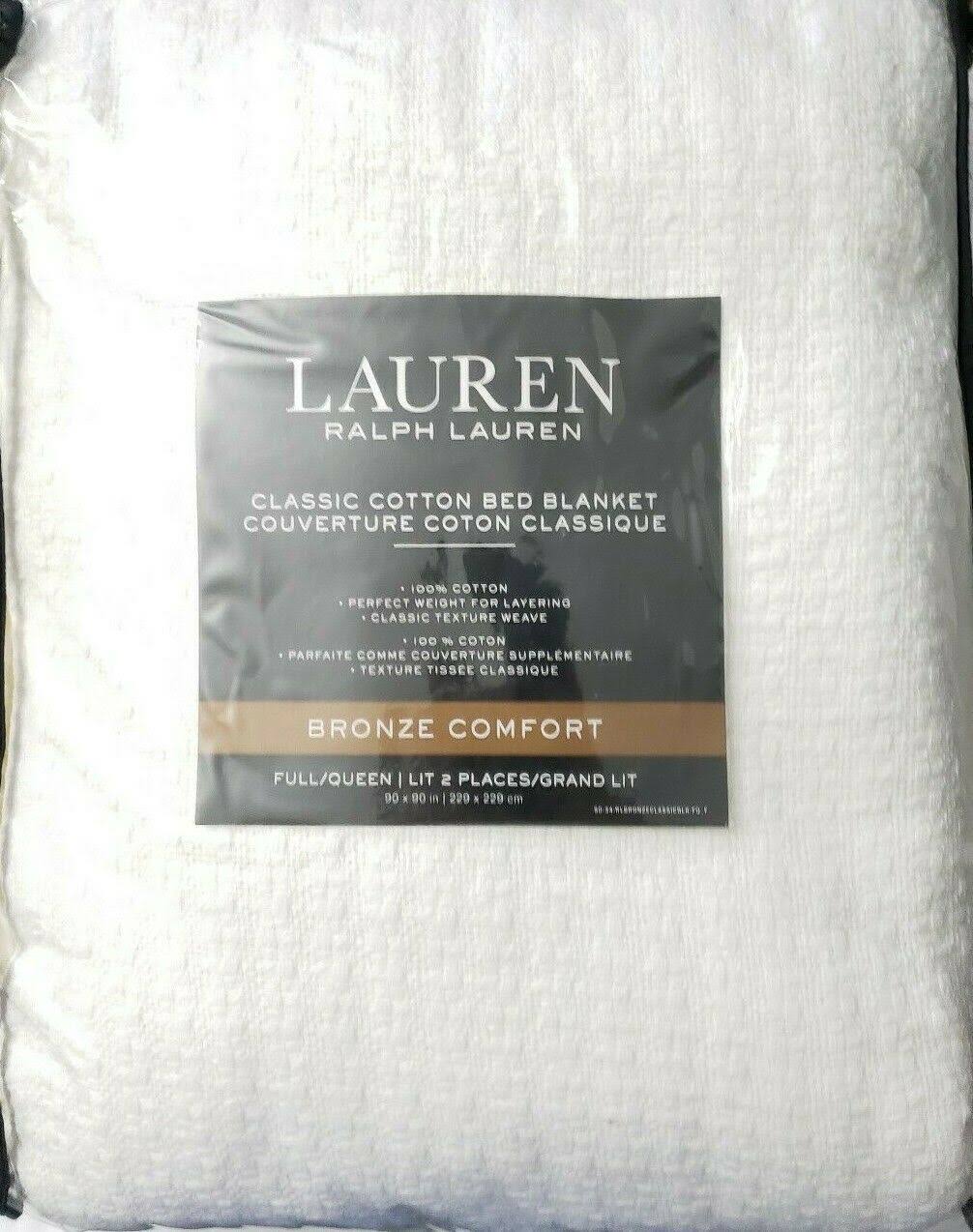 100% Cotton Full/Queen Blanket - White C773960