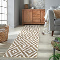 Grey and White 5x7 Washable Low Pile Area Rug N985944