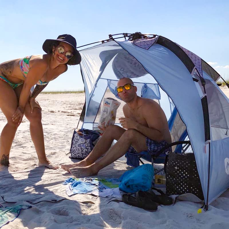 Blue Instant Beach Tent Sun Shelter X4074