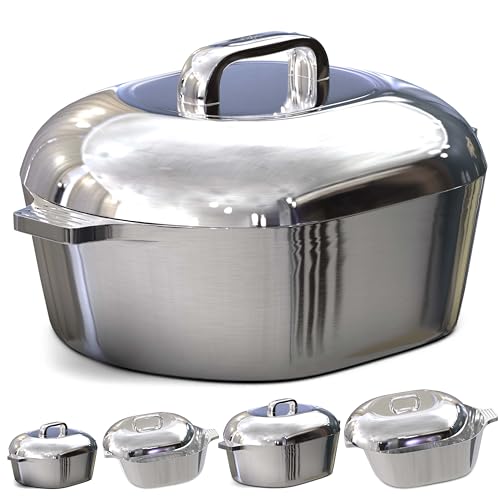 5 Quart Oval Cast Aluminum Dutch Oven with Lid U7095
