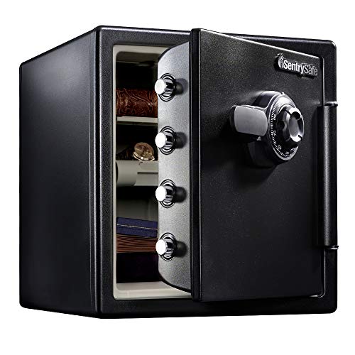 Fireproof Waterproof Black Steel Home Safe with Digital Keypad Lock, 1.23 Cubic Feet J9952