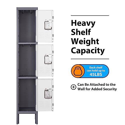 Grey White 2 Door Steel Locker A51729