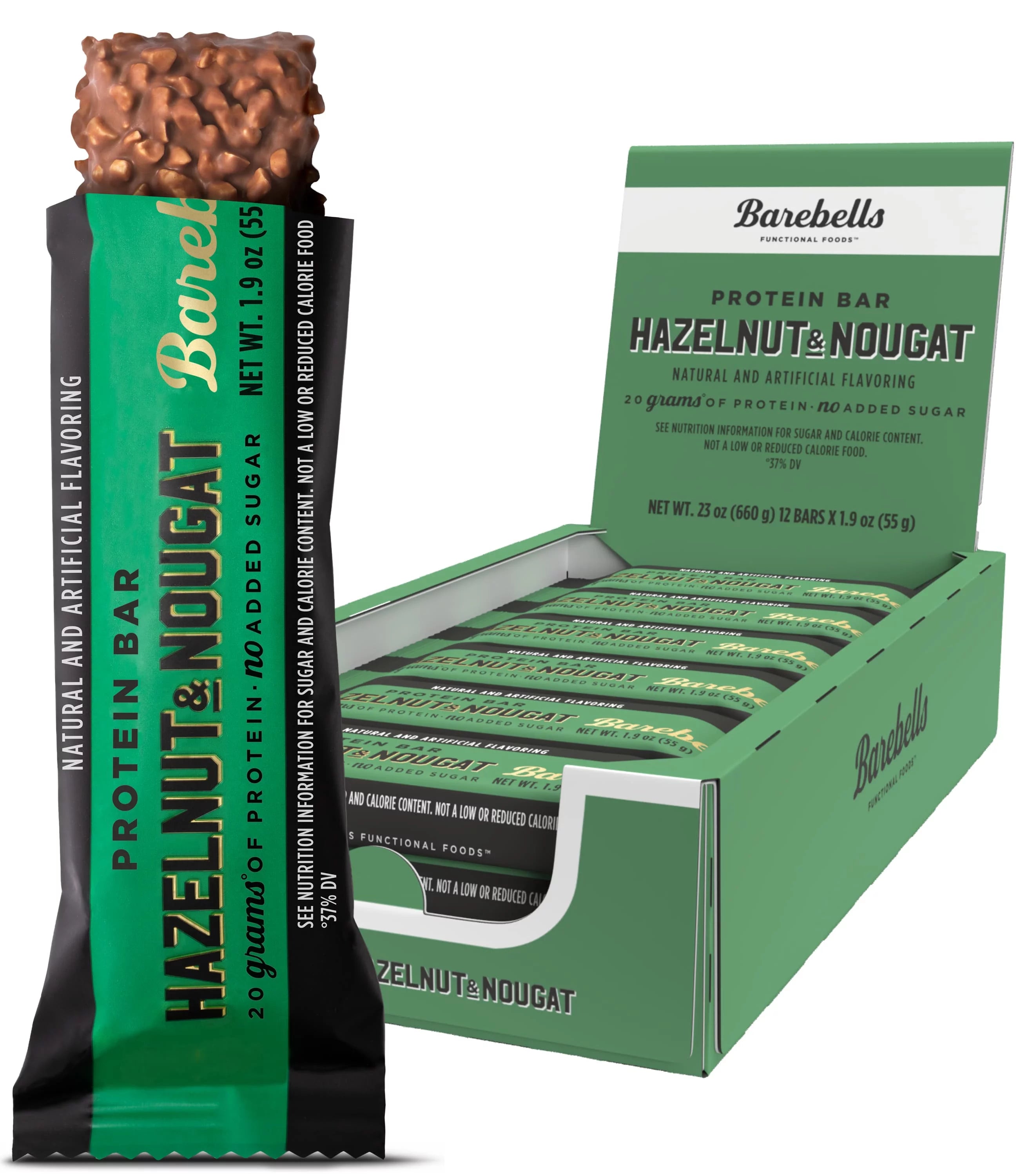 12 Count 1.9oz Hazelnut & Nougat Protein Bars B980855